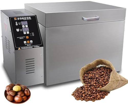 ZenSeFarin Macchina Elettrica per Tostare Il caffè,Macchina Elettrica per Tostare I Chicchi di caffè Commerciale Completamente Automatica da 1800W/2500W,Tostatrice Elettrica Professionale Type5