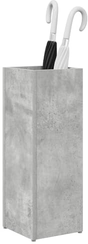vidaXL Sonnenschirmhalter Beton Grau 20 x 20 x 55,5 cm Holzwerkstoff, Moderner Schirmständer aus Holzwerkstoff, Rechteckiges Design, Platzsparender Eingangs-Organizer, Praktische Aufbewahrungslösung
