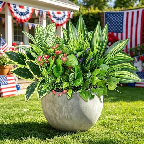 YUGYUM 14 Bundles Artificial Faux Plants Flowers Outdoor UV Resistant, Realistic Fake Greenery Shrubs Bushes Silk Flower, No Fade for Window Box Garden Porch Indoor Home Office Spring Decor