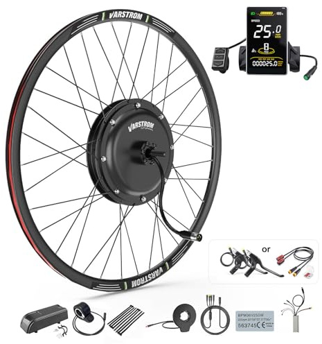 Varstrom 48V15OOW Ebike Conversion Kit, 26 27.5 29 Rear Wheel Hub Motor | JYLT Sport Version Ebike Conversion Kit, 26 27.5 28 29 700C with Controller & Optional Display, Cassette Disc(No Battery)