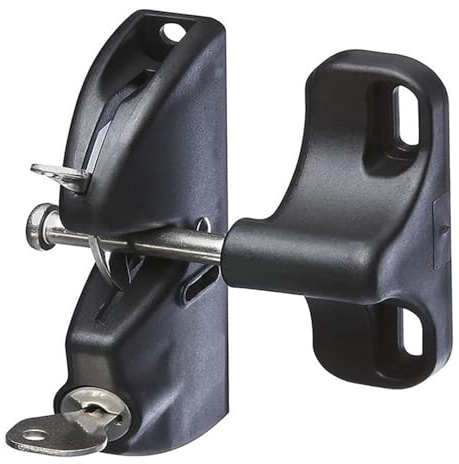 Verrou de portail clôture auto-verrouillant robuste Levier verrouillage automatique Matériel sécurité universel pour clôtures en bois vinylique métal jardin cour ou piscine