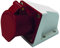 Electraline 80872, Prise industrielle Murale inclinée, 32A, 3P + N + T, 380V, IP44 Rouge