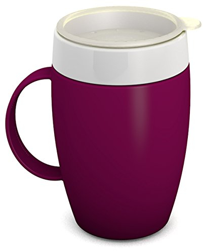 Ornamin Becher mit Trink-Trick 140 ml brombeer mit Thermofunktion und Trinkdeckel (Modell 905 + 814) / Spezial-Trinkhilfe, Schnabelbecher