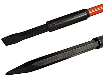 Faithfull FAIINSCROW60 Insulated Chisel and Point Crowbar 1.55M (61in) Certified to 1,000volts