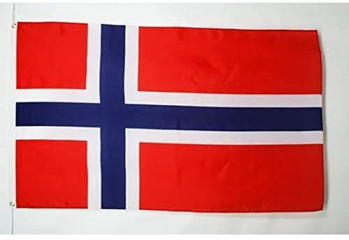AZ FLAG - Flagge Norwegen - 250x150 cm - Norwegische Große Fahne 100% Polyester mit Messing-Ösen - 300g