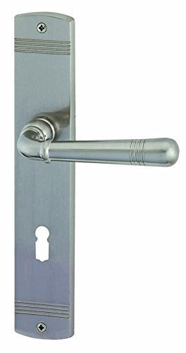 Alpertec 32700843 Sale-LS Messing Edelstahlfarbig für Zimmertüren Drückergarnitur Türdrücker Türbeschläge Neu, edelstahlfarben