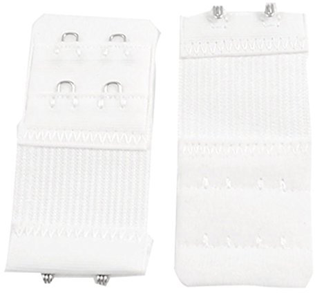 Allegra K Unterwäsche Schnalle Positionen BH Gurt Trägerhaken Weiß 2 Rows 2 Hooks 3 Pcs