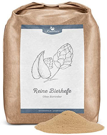 Krauterie Reine Bierhefe für Pferde in Spitzenqualität (500 g) - Artgerechtes Einzelfuttermittel für Pferde frei von Biertreber, Pulver