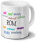 Tasse mit Namen Rom - Motiv Positive Eigenschaften - Namenstasse, Kaffeebecher, Mug, Becher, Kaffeetasse - Farbe Weiß