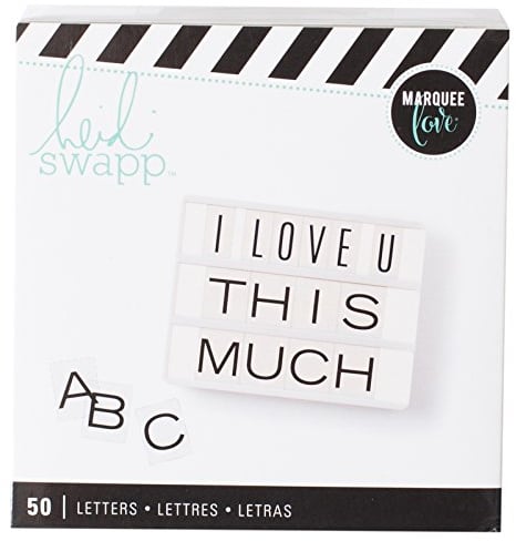 American Crafts schwarz 50 Stück Heidi Swap Leuchtpult Alphabet fügt breit