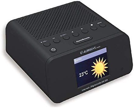 Albrecht DR 450 Radiowecker mit Farbdisplay, 27450, Internetradio, Digitalradio DAB+, UKW, WLAN