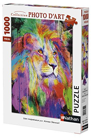 Nathan - Puzzle Adulte - Puzzle N 1000 p - Lion majestueux - 87607