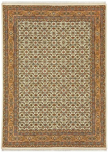 Rug Studios Teppich BENARAS HERATI | Farbe: Beige; Größe: 200 x 300 cm | strapazierfähig und leicht zu reinigen | Wohnzimmer | Schlafzimmer