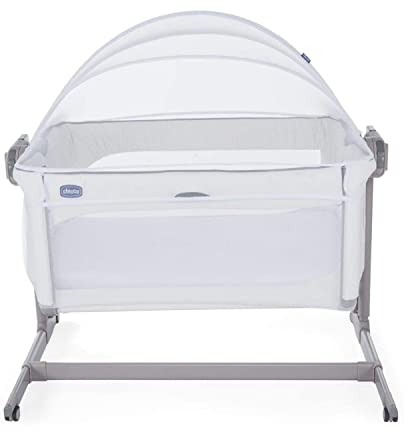 Chicco Next2Me Zanzariera per Culle, Compatibile con Culle Chicco Next2Me, in Tessuto a Maglia Stretta, Facile da Installare, Pratica Cerniera Centrale, Completa Aerazione, 0 - 6 mesi/9 kg, Bianca