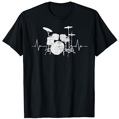 Schlagzeuger Geschenk Musik Herzschlag Schlagzeug T-Shirt