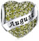 August Charm Sterling Silber Geburtsstein Charm für Pandora Charm Armbänder “MEHRWEG”