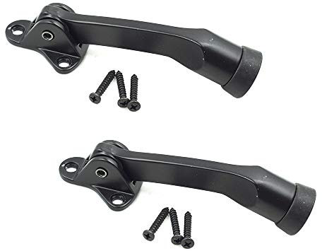 TUOREN KickDown Door Stopper Easy-Step Door Stop Black-2pcs