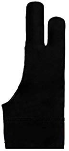 Anti-Fouling Artist Glove For Drawing,Black 2 Finger Painting Digital Tablet Writing Glove For Art Students/Arts Lover,Black,L