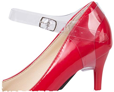 Florawang Abnehmbare Schuhbänder Schuh Riemen für Hält Fuß Fest im Schuh,High Heels,Pumps (Transparent)