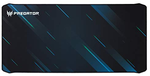 Predator Gaming Mauspad XXL (Reibungsarme Faseroberfläche, selbstleuchtendes Predator Logo, Unterseite aus Naturkautschuk, leicht zu reinigen)