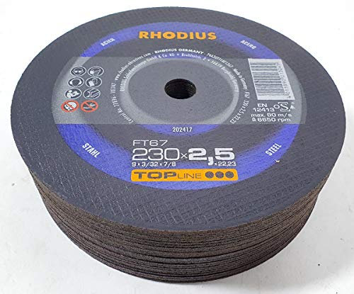 Rhodius FT67 Trennscheiben 230 x 2,5 mm für Stahl 25 Stück