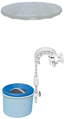Intex 68028041 Abdeckplane für Erwachsene + Wall Mount Skimmer