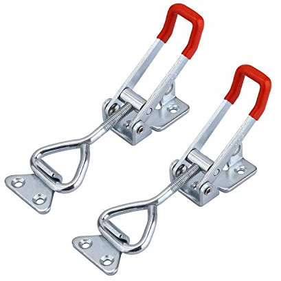 feedal 2pcs Adjustable Door Cabinet Box Case Toggle Latch Hasps Toggle Clamp (600kg GH-4003)