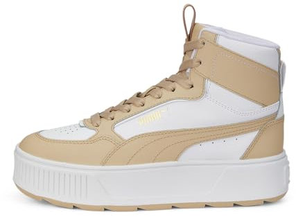 PUMA Sneaker Karmen Rebelle Mid da donna, Puma Sabbia chiara bianca, 37.5 EU