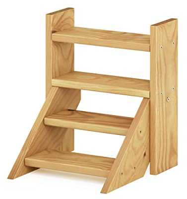 Furinno Tioman - Mueble de Exterior para Plantas, Forma de Escalera, Madera de Pino Maciza