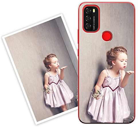 Sunrive Personalisierte Hülle kompatibel mit Blackview A70 Silikon,Transparent Handyhülle Benutzerdefiniert Weicher Etui mit Eigenem Foto Bild Text Individuelle