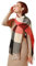 Bakicey Damen Schal XXL Warm Weich Strickschal Karo Winterschal Herbstschal Wolleschal Frauen Deckenschal Halstuch Scarf Poncho Cape (Rötlich Schwarz)
