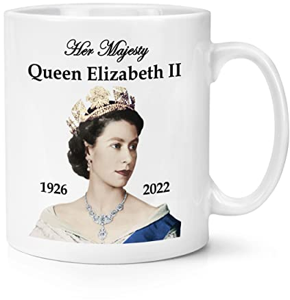 Tasse mit Aufschrift Her Majesty Queen Elizabeth II 1926–2022, 284 ml, Gedenkgeschenk, Ma'am