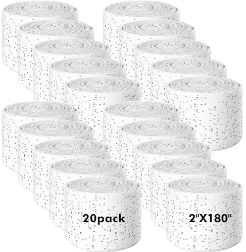 20 Pack Plaster Cloth Gauze Bandage Rolls for Art Craft Project Each Roll 5 Yards Plaster Strip Gauze Wrap Bulk for Body Casts Belly Molds Mask Making Sculptures(2 x 180 Inch)