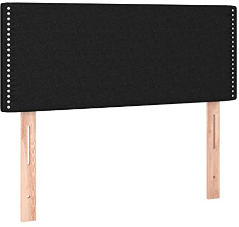 vidaXL Kopfteil Polsterkopfteil Betthaupt Bettkopfteil für Bett Bettgestell Bettrahmen Schlafzimmer Bettzubehör Schwarz 90x5x78/88cm Stoff