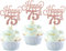 Pack of 24 75 Cupcake Toppers Glitter Happy 75th Birthday Cake Toppers Number 75 Eightteen Sweet 75 Birthday Wedding Anniversary Party Cake Decorations Accessories Rose Gold