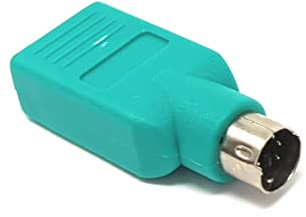 System-S USB 2.0 Adapter Typ A Buchse zu PS/2 Stecker PS2 Kabel in Türkis