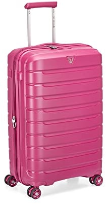 RONCATO B-FLYING Valigia Trolley Medio Espandibile 4 Ruote 68x44x26/31 cm Rigida con Chiusura TSA - MAGENTA