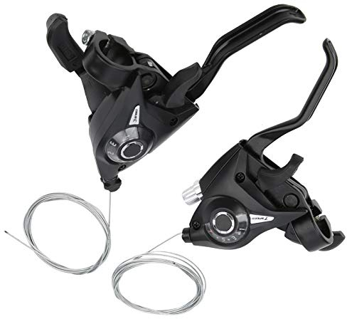 VGEBY Bremsschalthebel Combo, 1 Paar 3x7 21-Gang-Fahrradbrems- und Schalthebel-Kombinationsset mit Schaltkabel für Mountainbikes Rennräder