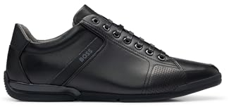 BOSS Men Saturn_Lowp_lux4 A_N Sneaker Black 46 EU