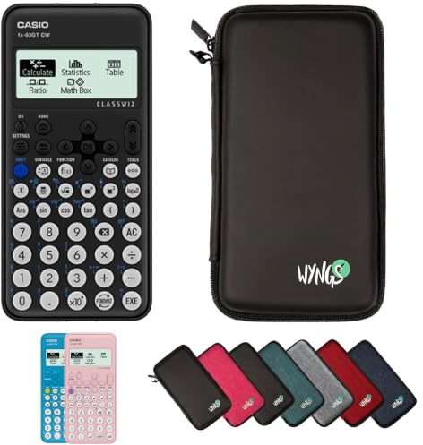 Casio FX-83GTCW Black including a WYNGS protective case in Black - Basic Set