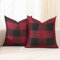 CARRIE HOME Red and Black Buffalo Plaid Christmas Throw Pillow Covers 18x18 Set of 2 Christmas Farmhouse Decor Pillows 18 x 18 for Winter Holiday Bedroom Couch Sofa (No Pillow Inserts)