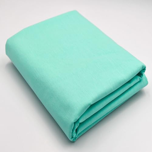 Stoff Virginia Tex, Meterware, Baumwollstoff 100%, große Breite 240 cm, Baumwollstoff 100% Oeko -Tex Standard 100 Unifarben zum Nähen (Mint 37, 200 cm)