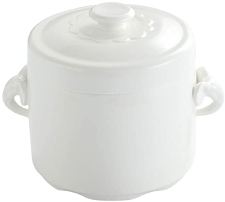 OUNONA 1 casseruola in ceramica mini forno Bento Lunch Box Mini forno in ceramica robusta ciotola in ceramica binaurale per stufato elettrico, ciotola in ceramica