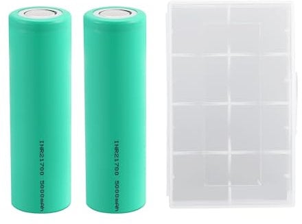 BFHB 21700 Battery Case Set 5000 mAh for Flashlight - 2 Pack