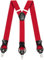 Kohentact Hosenträger Herren mit Clip- und Knopfbefestigung, inklusive 6 Knöpfe, 3,5 cm Breite Y-Form für Körpergrößen bis 200 cm Suspenders for Men 1 (Rot)