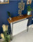 Urban Reclamation Buttermere Rustic Console Table with Hairpin Legs | Reclaimed Scaffold Board Hallway Table | Handmade Radiator Cover Made from Solid Wood (Dark Oak, 100cm)