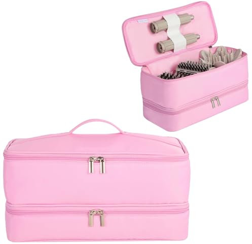 GENCAM Doppellagige Tragetasche für Shark Flexstyle, Reisetasche für Shark 430/440 Flexstyle, Tragbare Aufbewahrungstasche für Dyson Airwrap Styler und Aufsätze