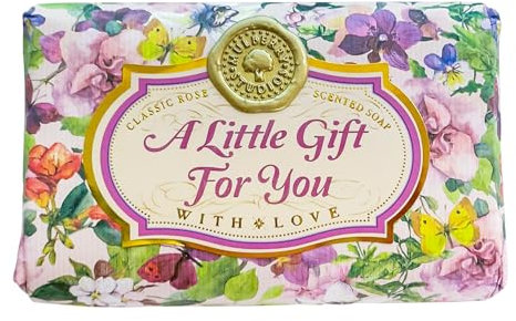 A Little Gift For You - Gift Soap Bar Rose Scented Personalised Flower Design Present 113g