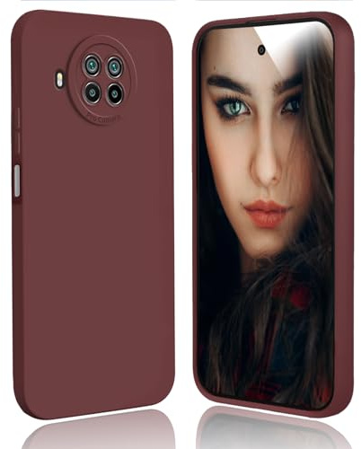 DESSEN Hülle für Xiaomi Mi 10T Lite 5G Handyhülle - Silikon Schutzhülle Stoßfest Kameraschutz Protection Case Dünn Weiche TPU Bumper Cover Anti-Fingerabdruck, Weinrot