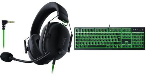 Razer BlackShark V2 X - Premium Esports Gaming Headset & Ornata V3 X - Flache Membran-Tastatur mit Chroma RGB